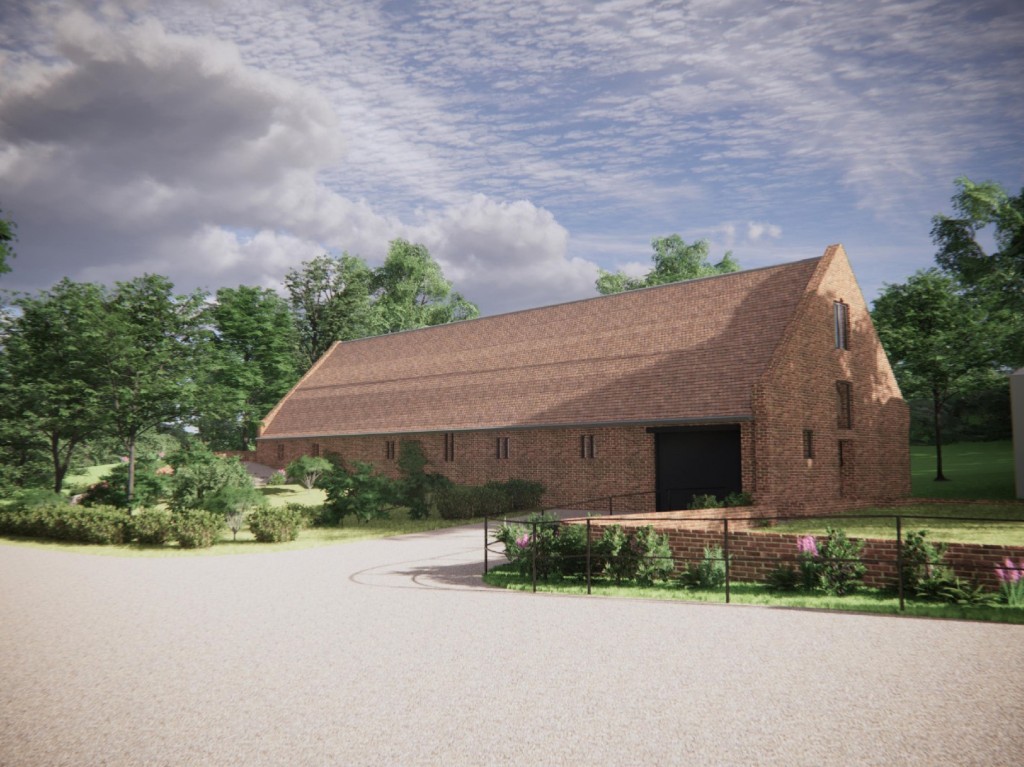 Lot: 133 - PERIOD BARN WITH PLANNING PERMISSION FOR TWO DWELLINGS - CGI image 1